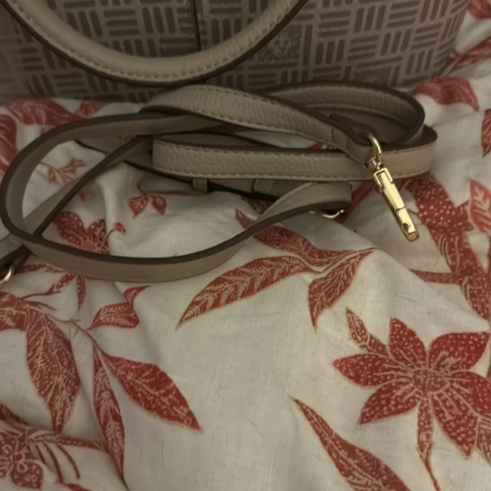 Anne Klein Tan Geometric Satchel